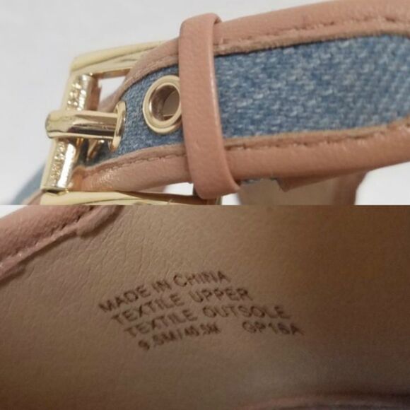 MICHAEL Michael Kors Gillian Washed Denim Wedges - Picture 8 of 9